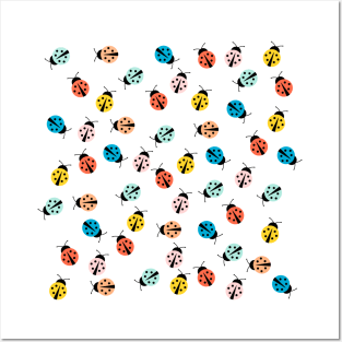 Colorful Ladybird Pattern Posters and Art